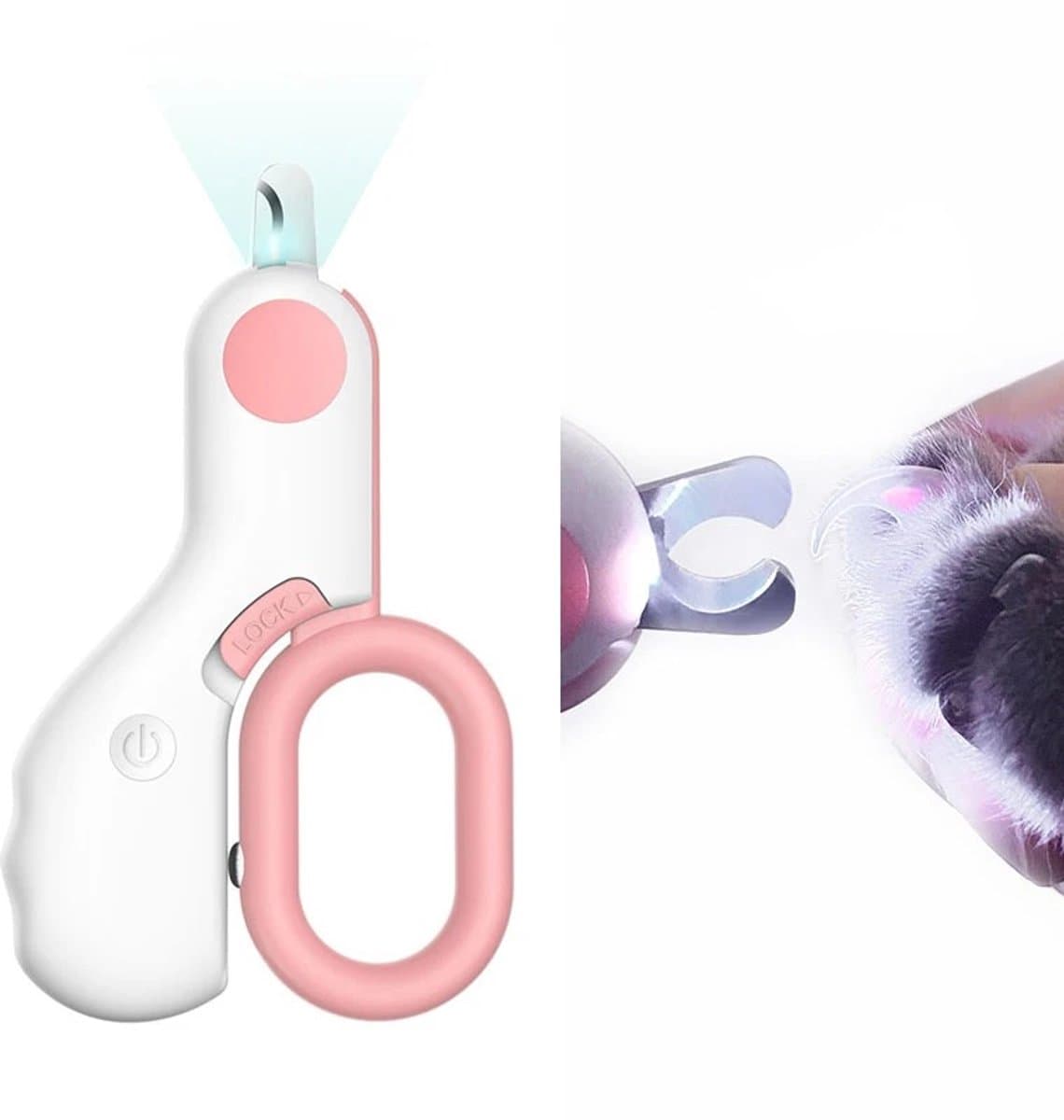 Veilige Huisdier Nagelknipper met LED Verlichting - Voor Honden, Katten en Knaagdieren