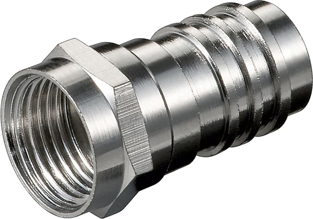 Krimp F-connector voor 6-7 mm kabel / recht