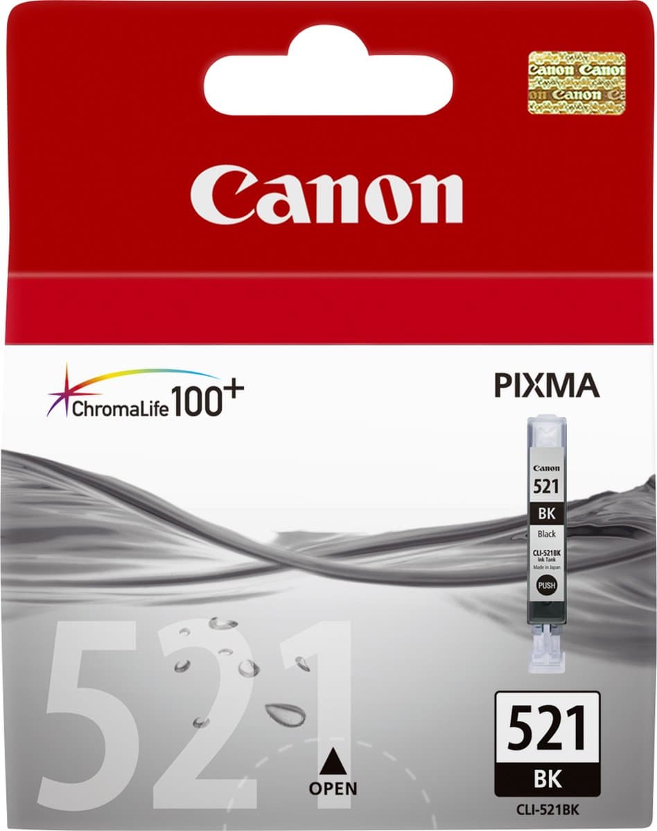 Canon CLI-521BK zwarte inktcartridge, 1 stuk