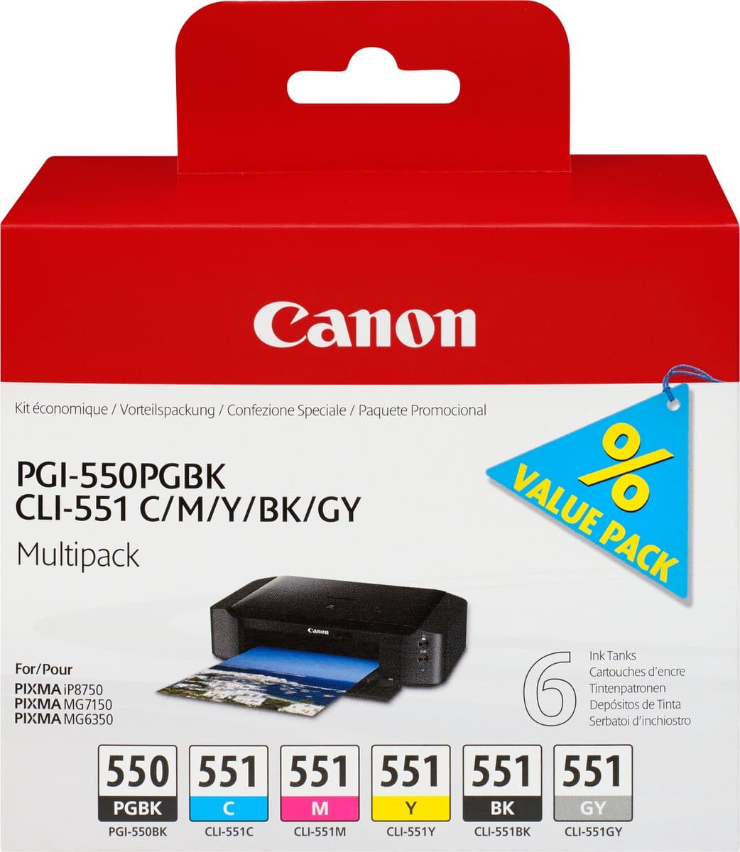 Canon PGI-550/CLI-551 Cartridges Combo Pack