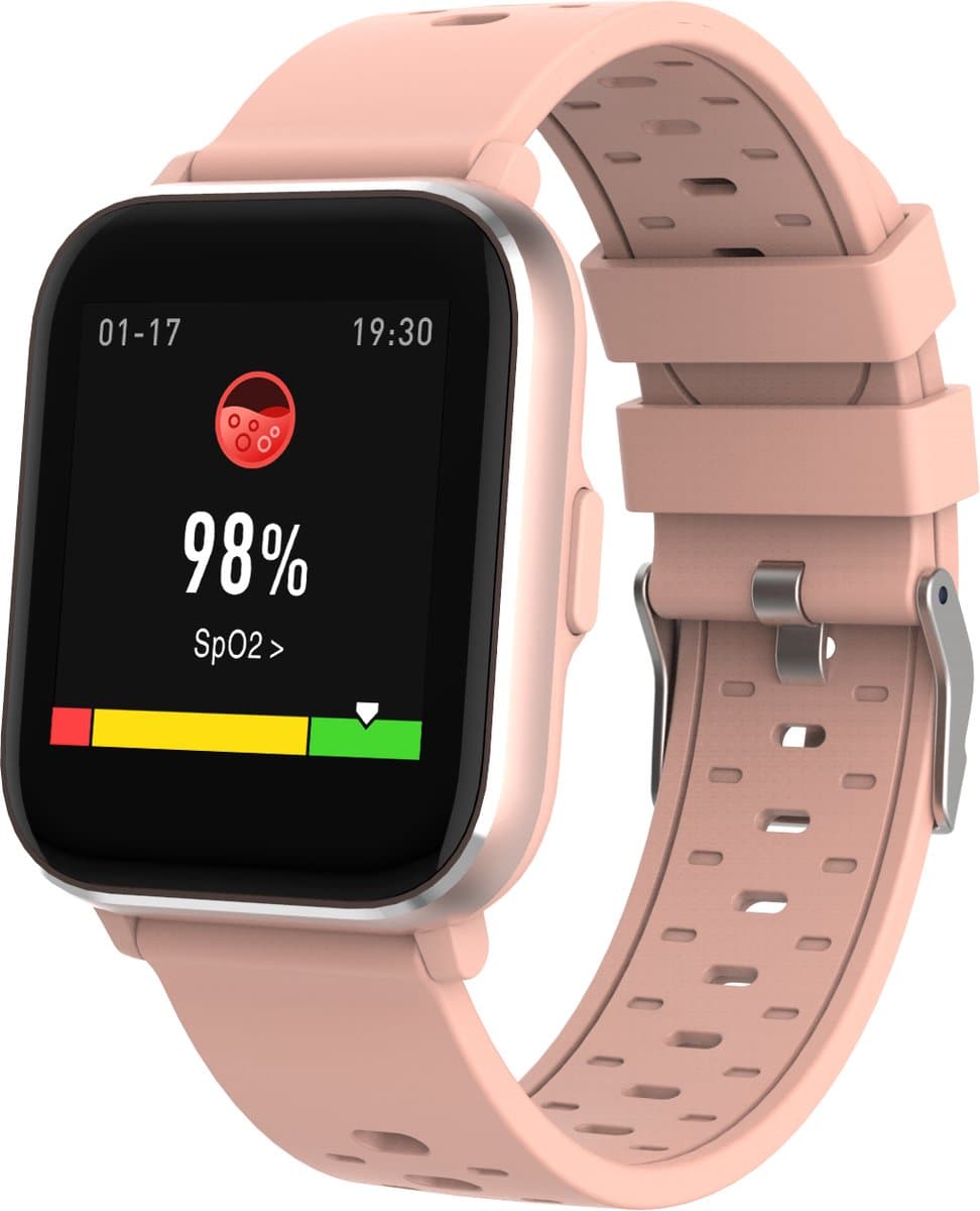 Denver Smartwatch - Stappenteller - Bel/SMS Melding - Slaapactiviteit - 1.4'' Display - Hartslag, Bloeddrukmeter, Sportmodus - IP68 - SW165 - Roze