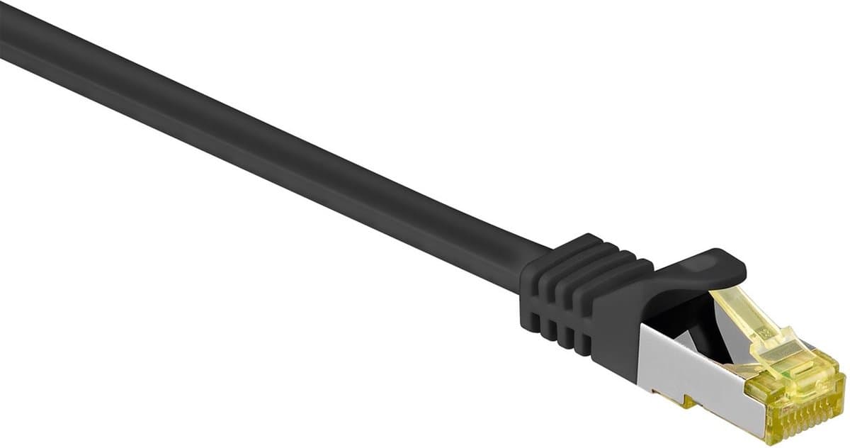 S/FTP CAT7 10 Gigabit netwerkkabel / zwart - LSZH - 60 meter