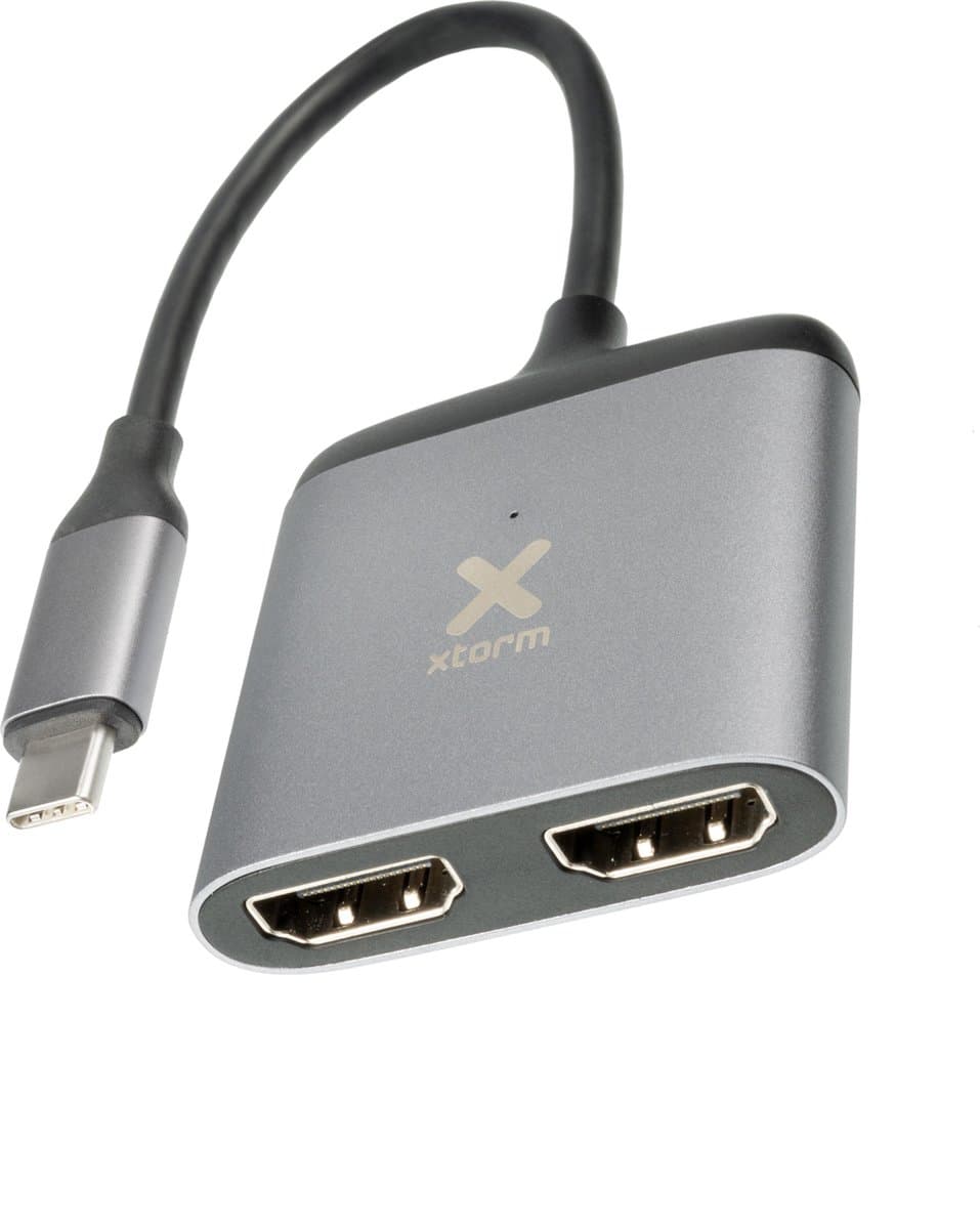 Xtorm USB-C Hub naar 2x HDMI - Connect Series - Grijs