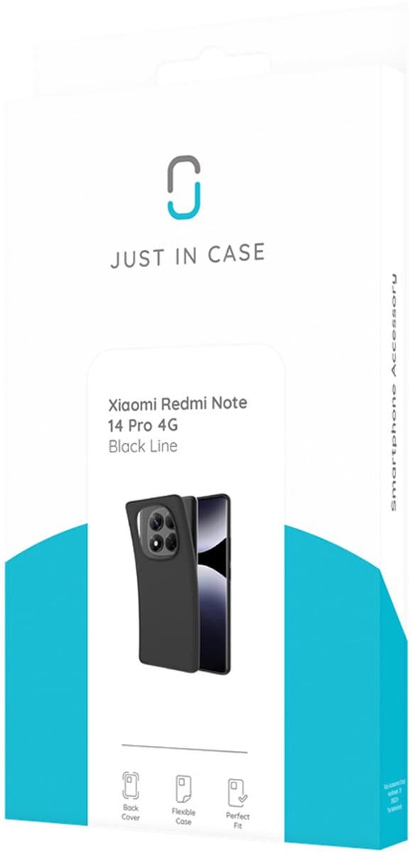 Just in Case Soft Design Xiaomi Redmi Note 14 Pro 4G Back Cover Zwart