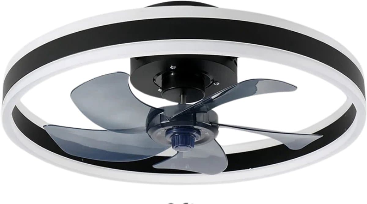 Bovista Plafondventilator - Met Verlichting - Plafond Ventilator - Met Lamp - Plafonniere Met Ventilator - Met Licht - Zwart