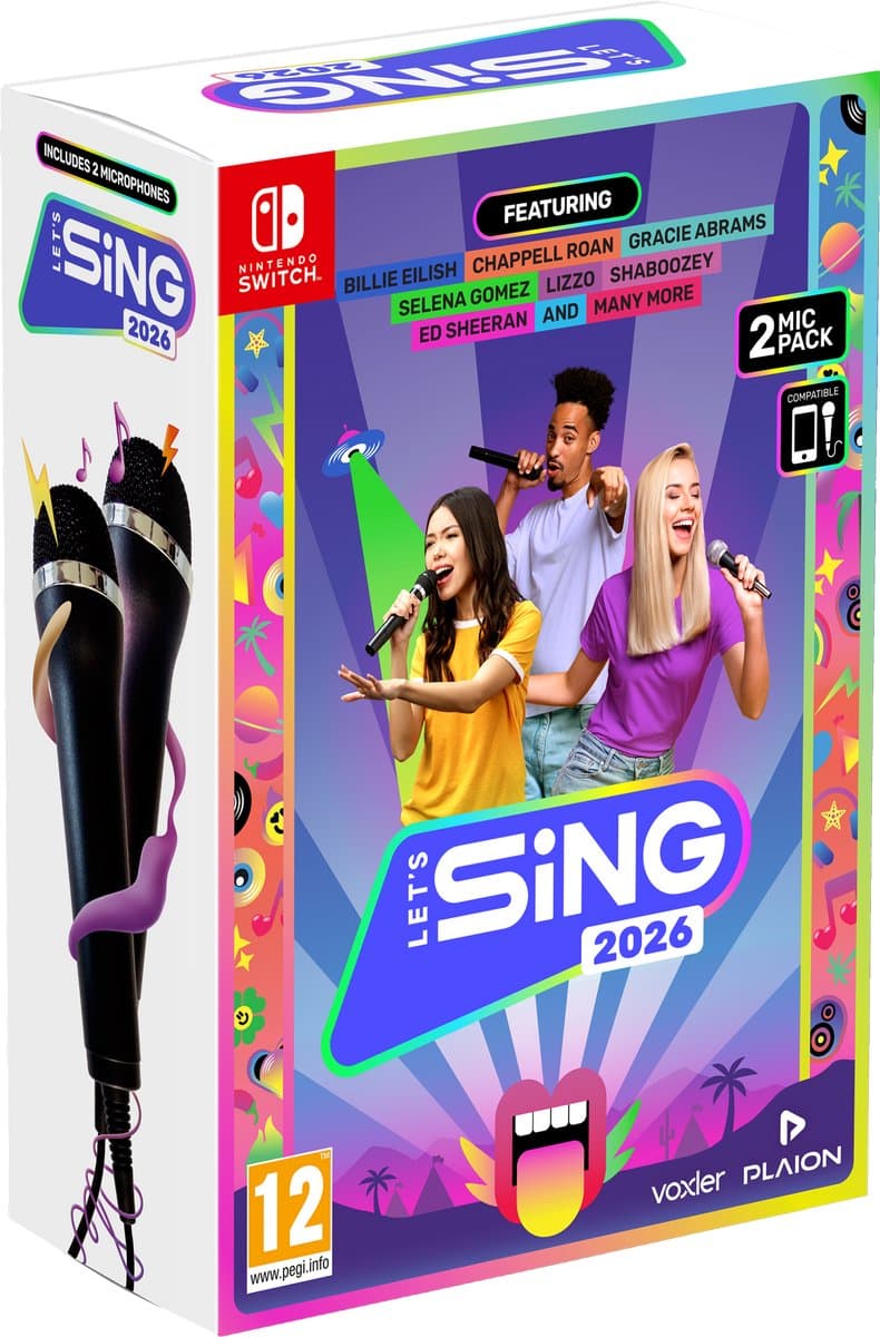 Let's Sing 2026 + 2 Microphones International Edition - Nintendo Switch