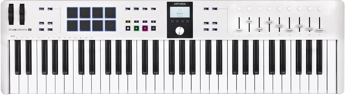 Arturia KeyLab Essential - MIDI Controller - 61 toetsen - MK3 - Wit