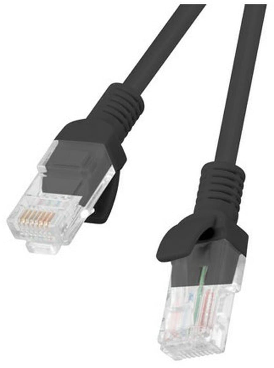 Stevige UTP-netwerkkabel categorie 6 Lanberg PCU5-20CC-0050-BK Zwart 50 cm