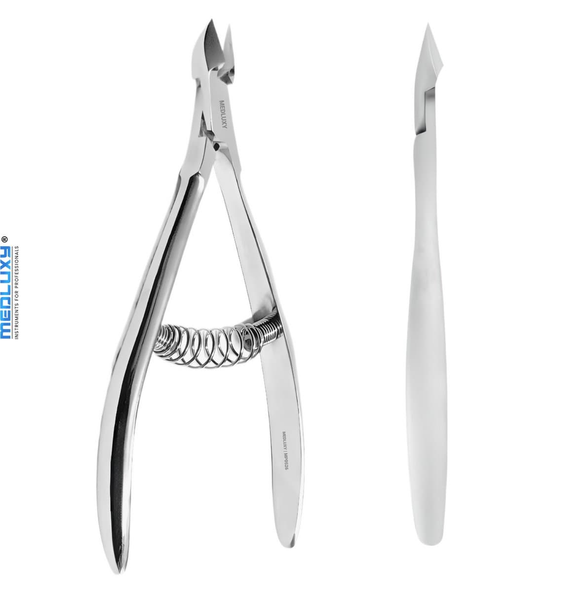 MEDLUXY® Pro - Nagelknipper - 12 cm - 10 mm - met Veer - Geschikt voor zachtere en dunnere nagels en nagelriemen - (nail nipper - nageltang - vellentang - Rusian style) MP0526