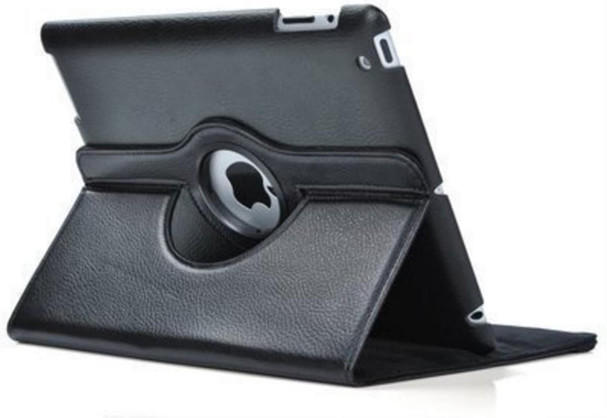 Lederen hoes draaibare cover iPad Air 1/2 - Zwart