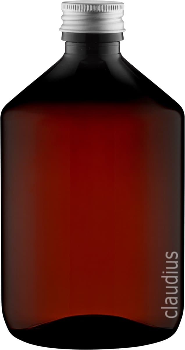 Lege Plastic Fles 500 ml PET Amber bruin - met aluminium dop - set van 10 stuks - Navulbaar - Leeg