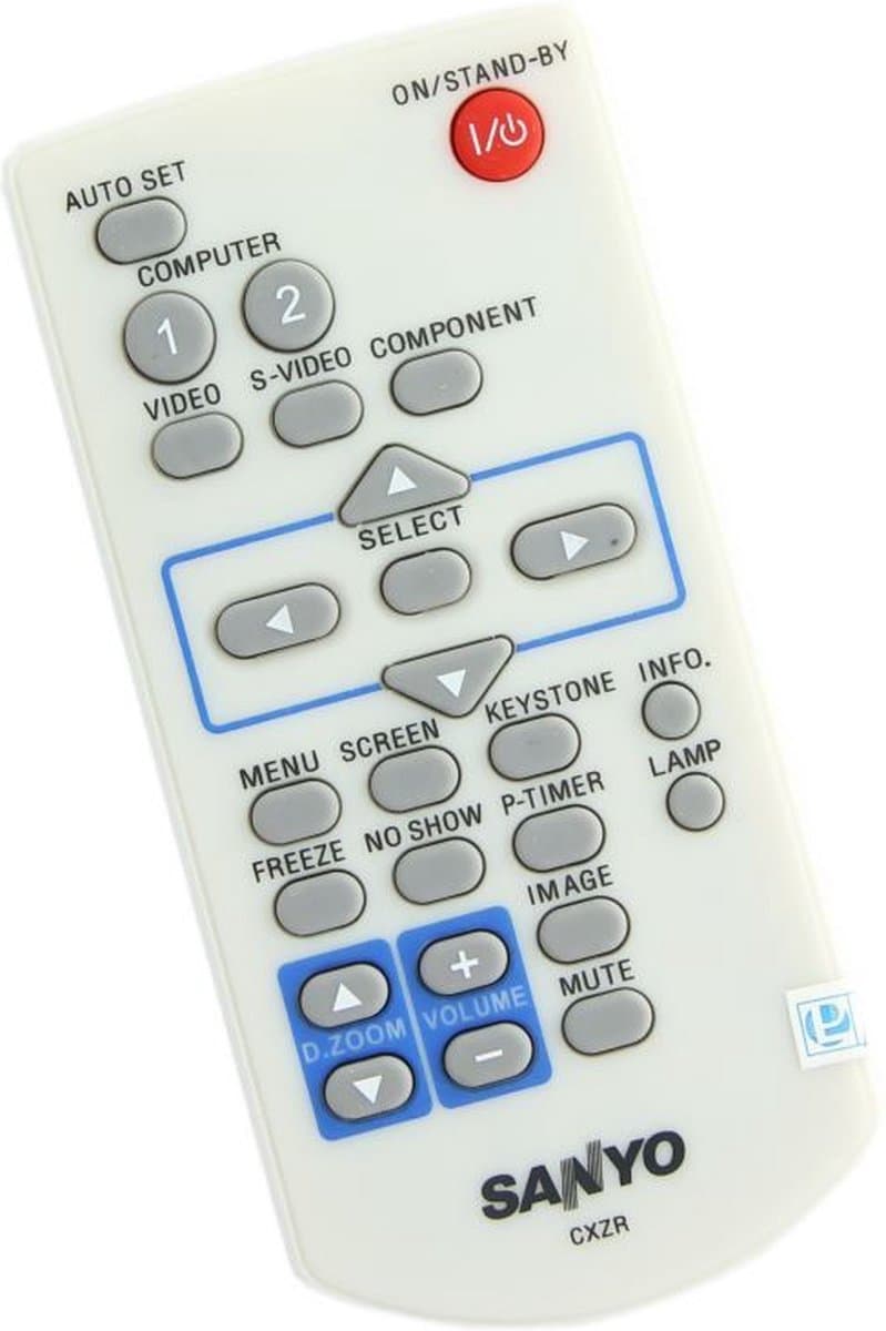 Afstandsbediening geschikt voor de SANYO PLC-XR251 beamer, vervangt CXZR / 645-099-3213