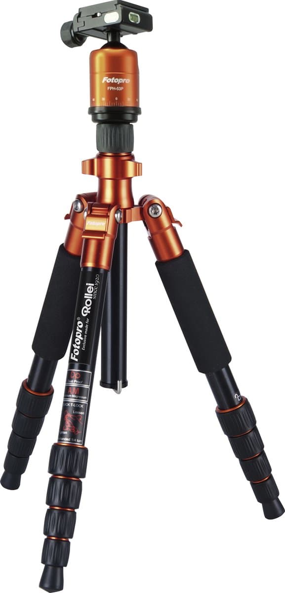 Rollei Compact Traveller NO.1 Tripod Werkhoogte: 30 - 140 cm Oranje