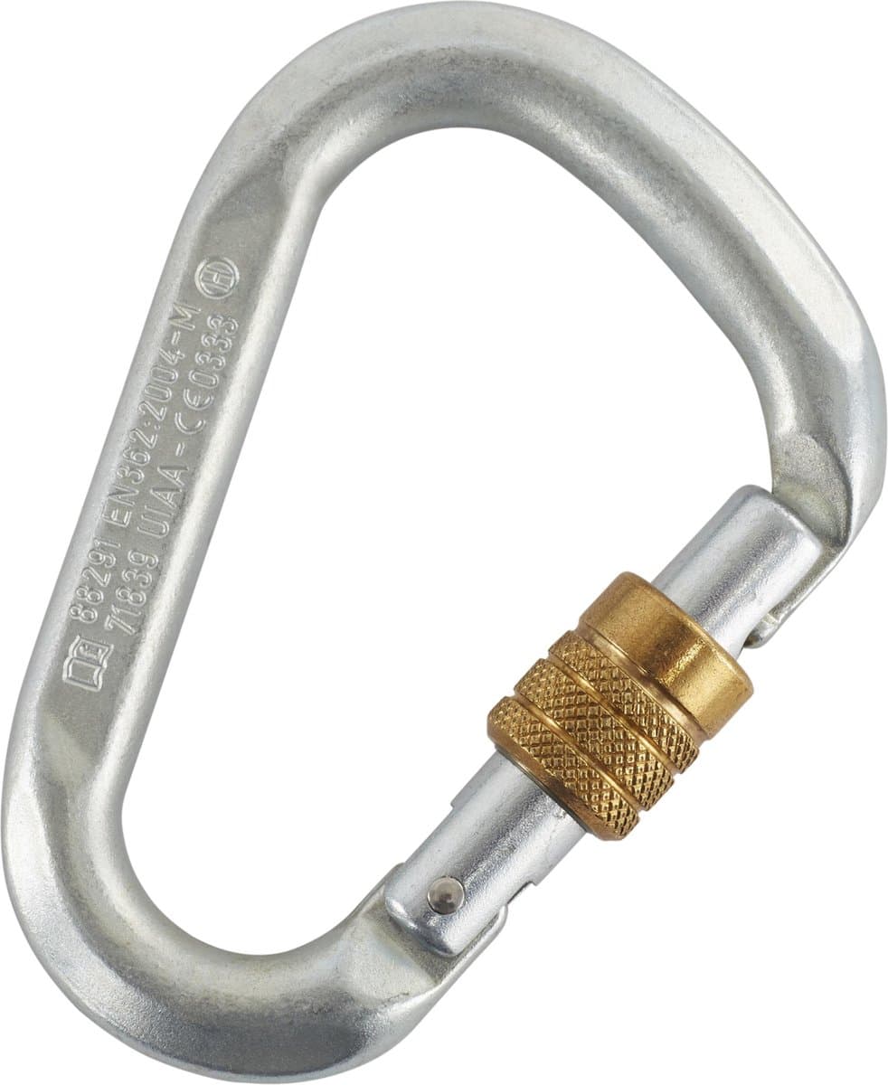 Edelrid HMS karabiner Steel, Screw zilver