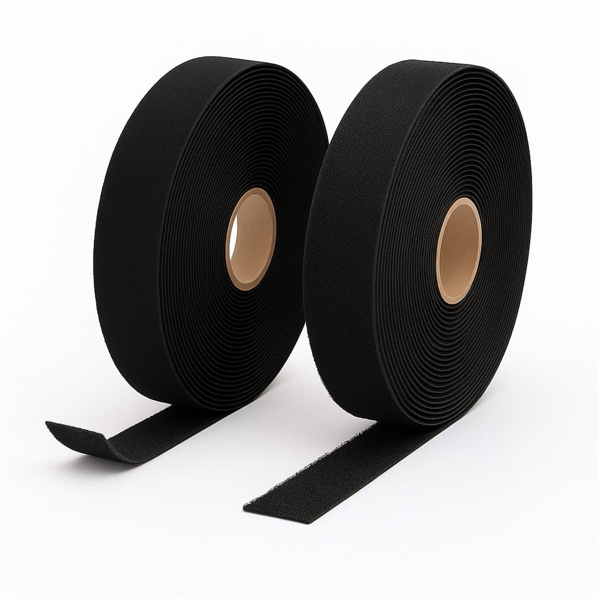 Klittenband Naaibaar 38mm - 25 Meter - Haak + Lus – Zwart – Bodutex