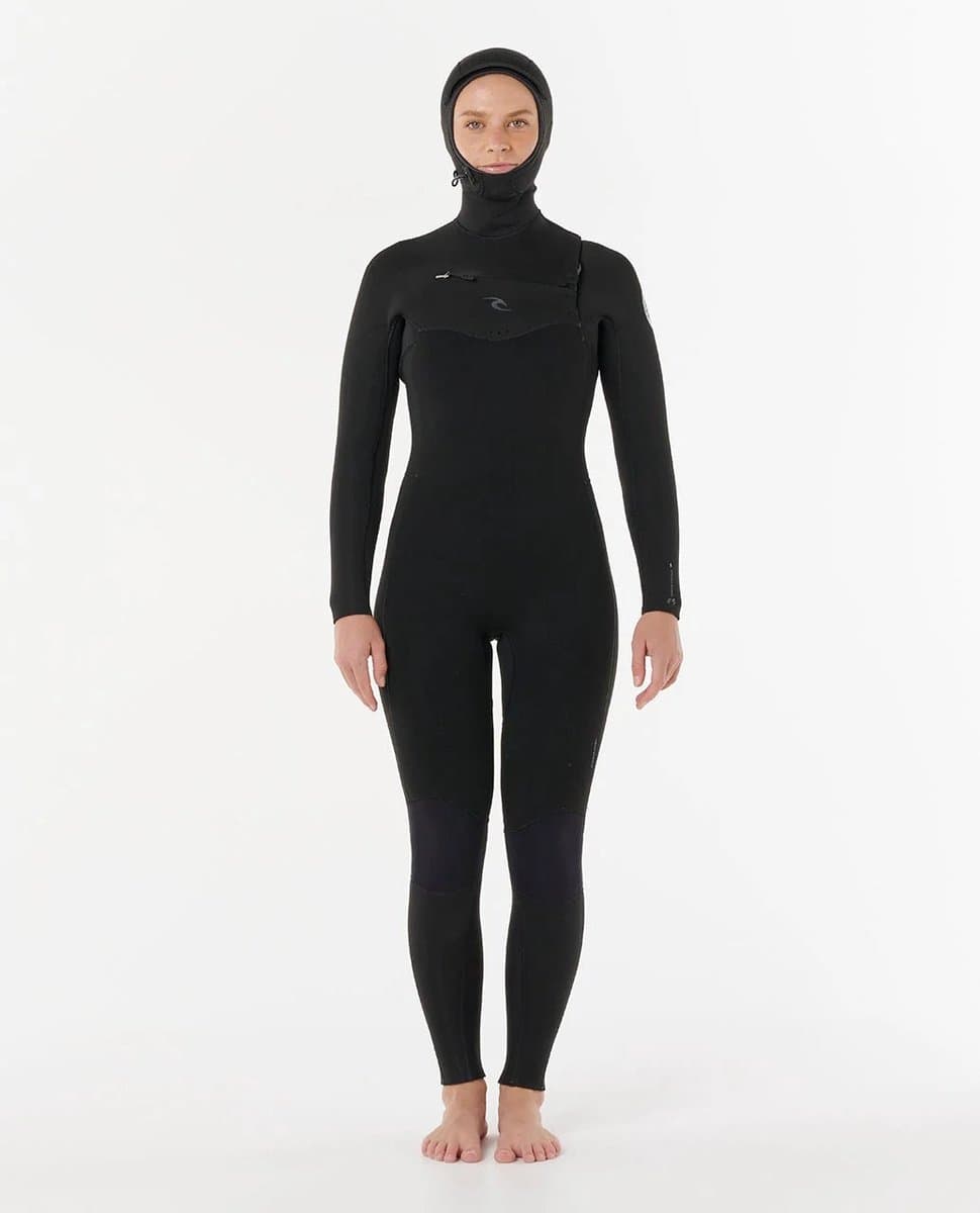 2026 Rip Curl Dames Dawn Patrol 5/4mm Met Capuchon Borst Ritssluiting