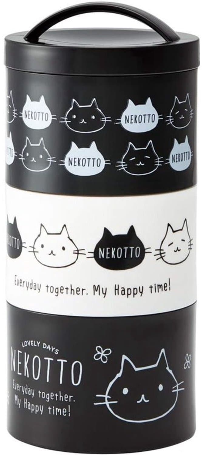 Nekotto Bento Lunchbox met 3 Vakken 480ml - Gemaakt in Japan