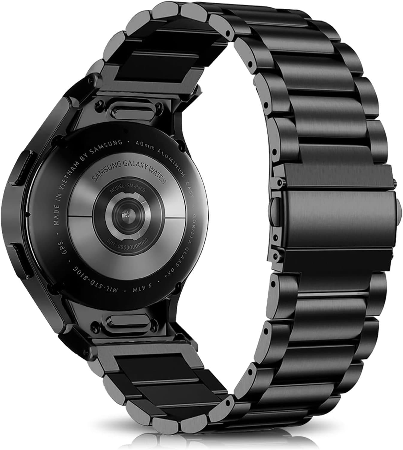 Armband voor Galaxy Watch 7/6/5/4/FE - metalen vlindergesp - geen gap - comfortabele pasvorm - ShopVlot