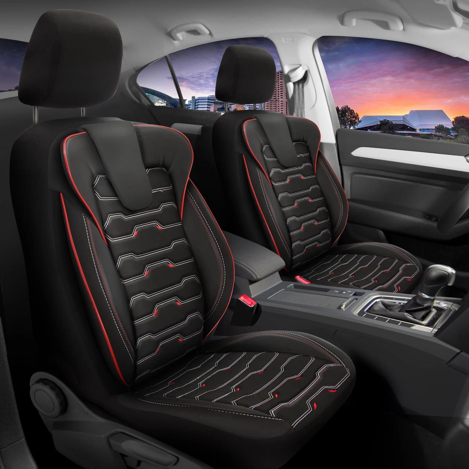 Stoelhoezen Citroen C-Crosser 2007-2013 – London Rood – Linnenstof – comfortabele autostoelhoezen – bescherming tegen slijtage en vuil – eenvoudig te monteren