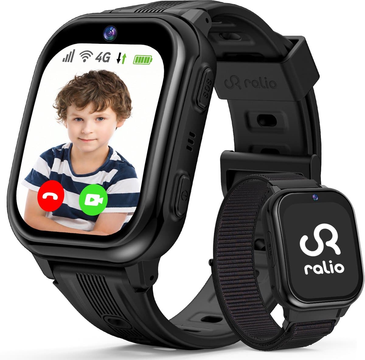 Ralio GPS horloge kind - 4G - Smartwatch Kinderen Met Simkaart - Video bellen& SOS-knop - GPS Tracker Kind - Schoolmodus - Waterdicht Kinderhorloge - Stappenteller, Geofencing -Cadeaus voor Jongens en Meisjes