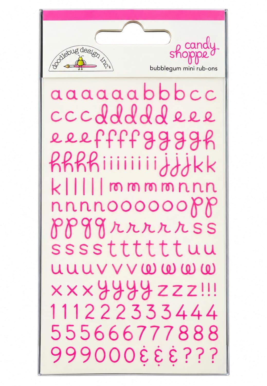 Doodlebug - Candy - Shoppe - Bubblegum - Mini Rub-ons - Rub-on - Scrapbooking