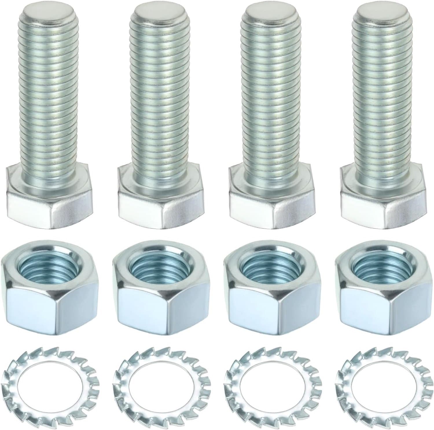 Merkloos M16 x 50mm Trekhaakbouten Set met Moeren & Ringen (4 Stuks)