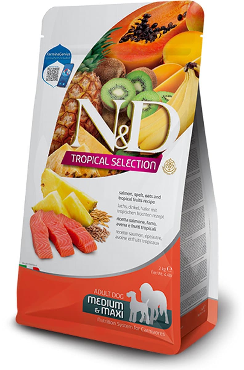 Farmina N&D Tropical Adult Dog Medium & Maxi - Salmon - 10 kg
