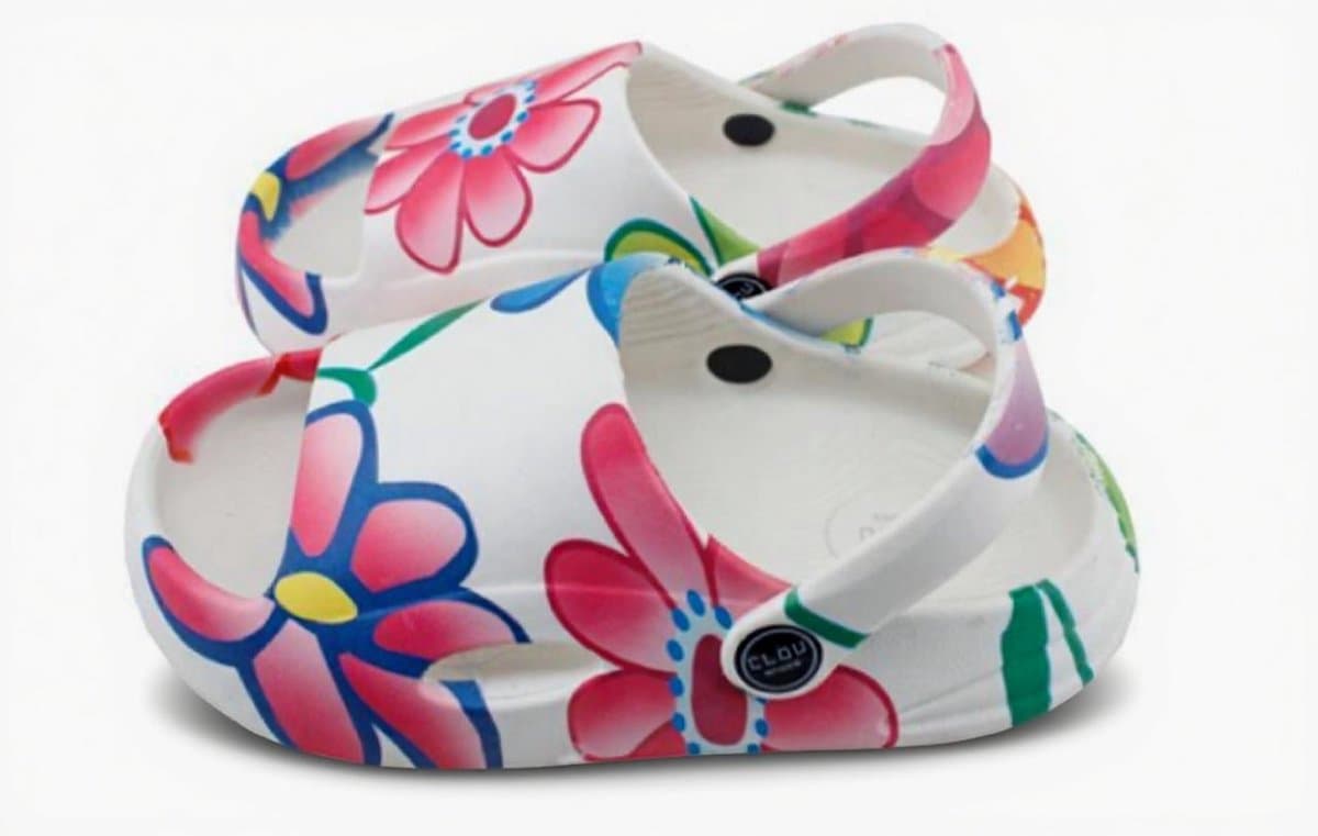 ATTREZZO® Slippers - Badslippers - Klompen - Clogs - Kinderen - Maat 34-35 - Bloemen