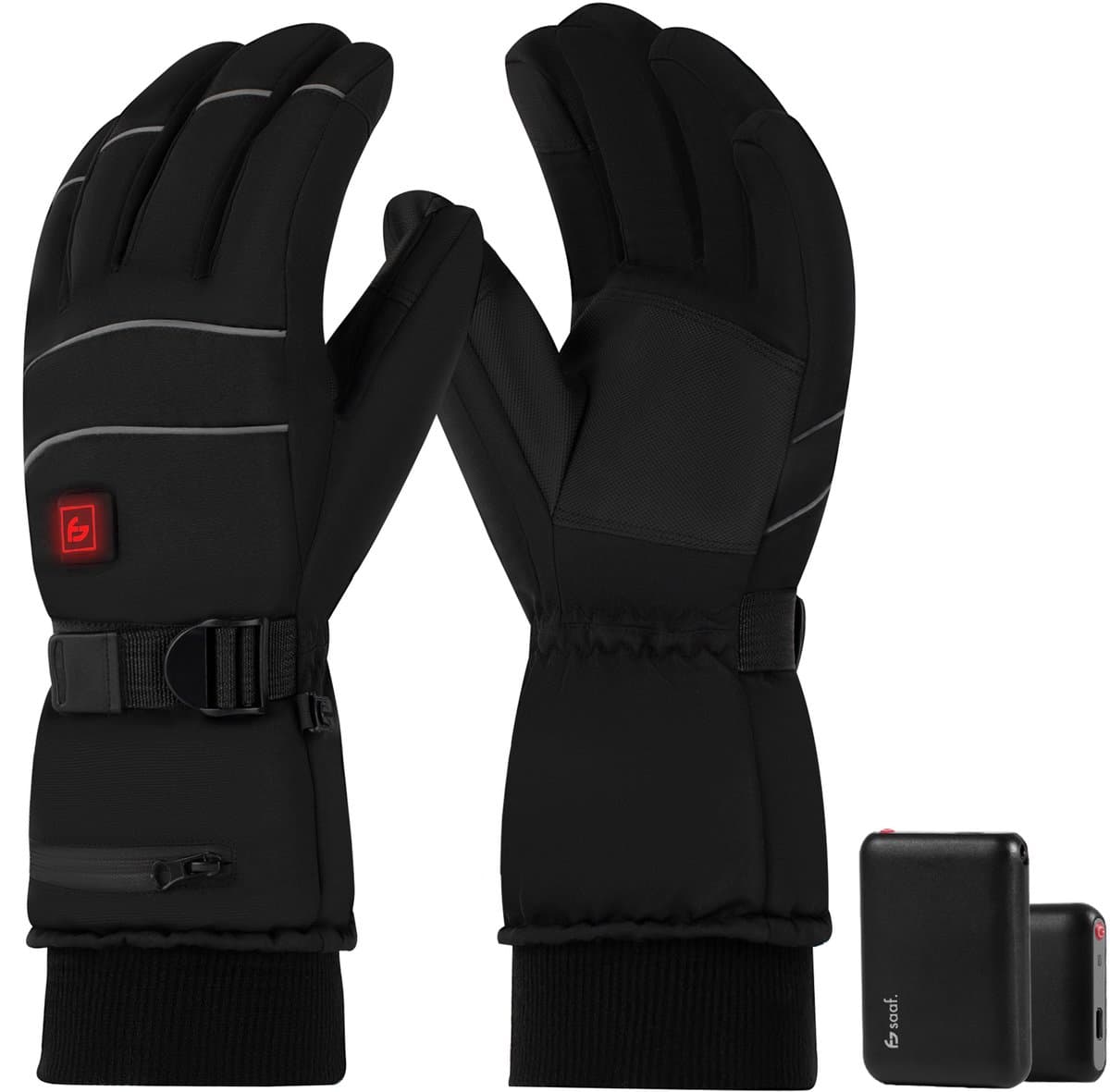 Verwarmde Handschoenen - Pro L - 3 standen - Elektrische Handschoenen - Water- en Windafstotend - Verwarmde Handschoenen Oplaadbaar - Zwart - Saaf Comfort