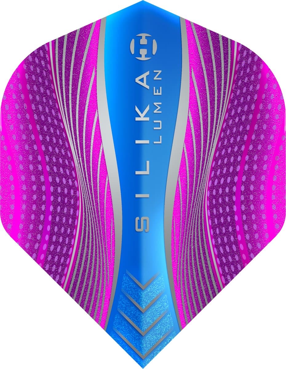 Harrows Silika Lumen NO2 Aqua & Pink Tough Crystalline Coated - Dart Flights