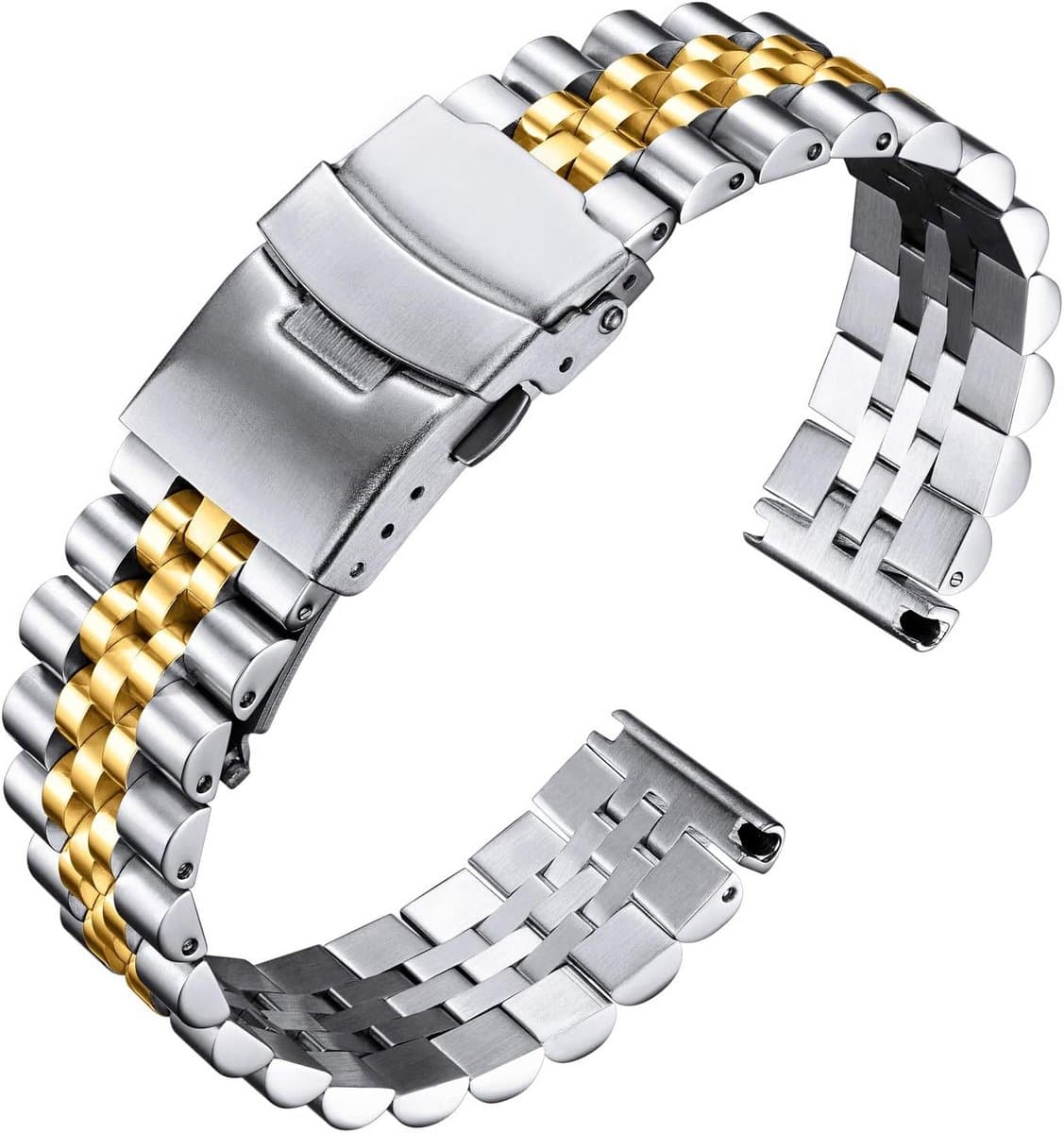 Universele Roestvrijstalen Horlogeband Metaal Verstelbaar voor Smartwatch en Polshorloges