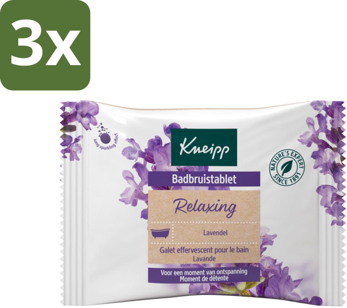 Kneipp - Badbruistablet - Lavendel - Bulkverpakking - 3 stuks