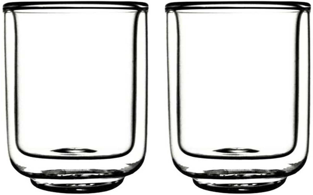 ATTREZZO® Dubbelwandige koffieglazen - Glazen - 60ml - 2 stuks