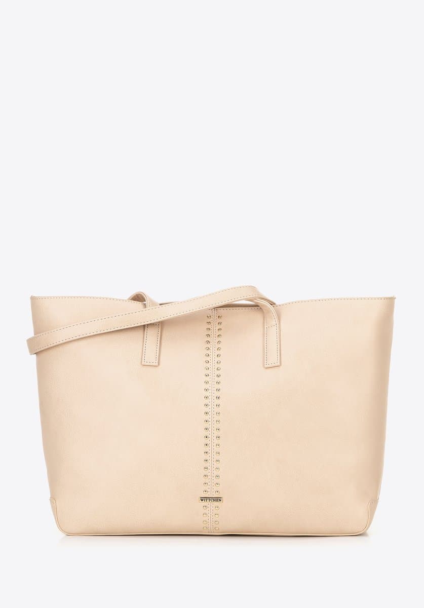 Wittchen - Shopper Tas - Eco-leer - Beige - Decoratieve Studs