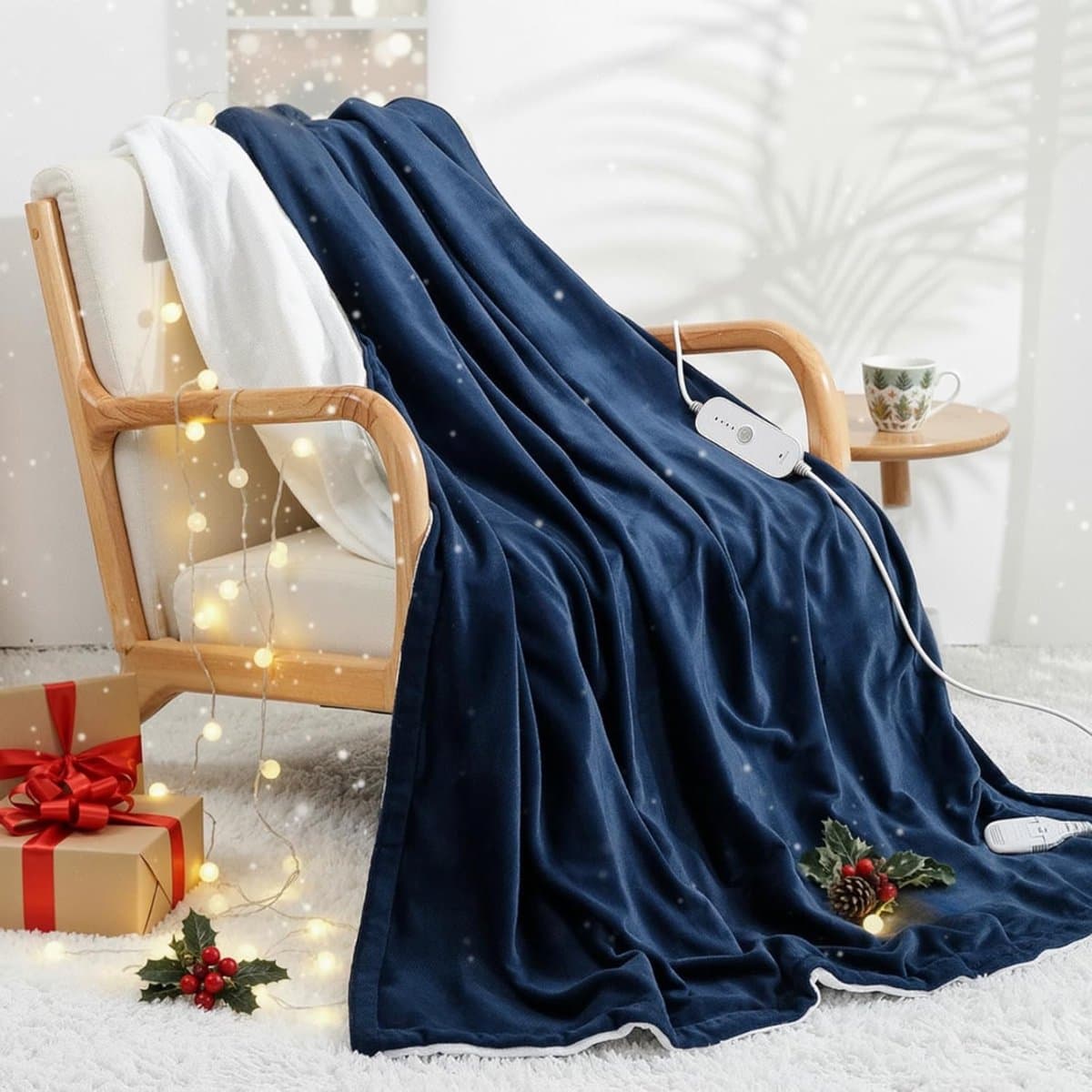 VLSelect® Electrische Deken - Warmte - Knuffeldeken - Blauw