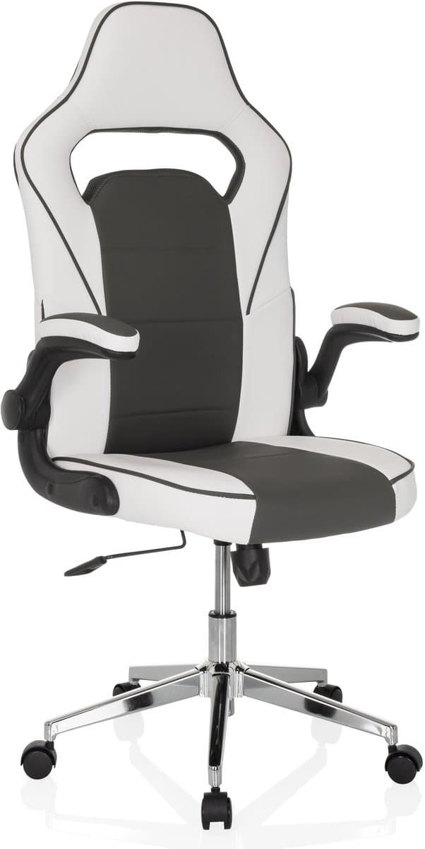 Gamingstoel / bureaustoel GAME SPORT PRO kunstleer wit/donkergrijs mybuero