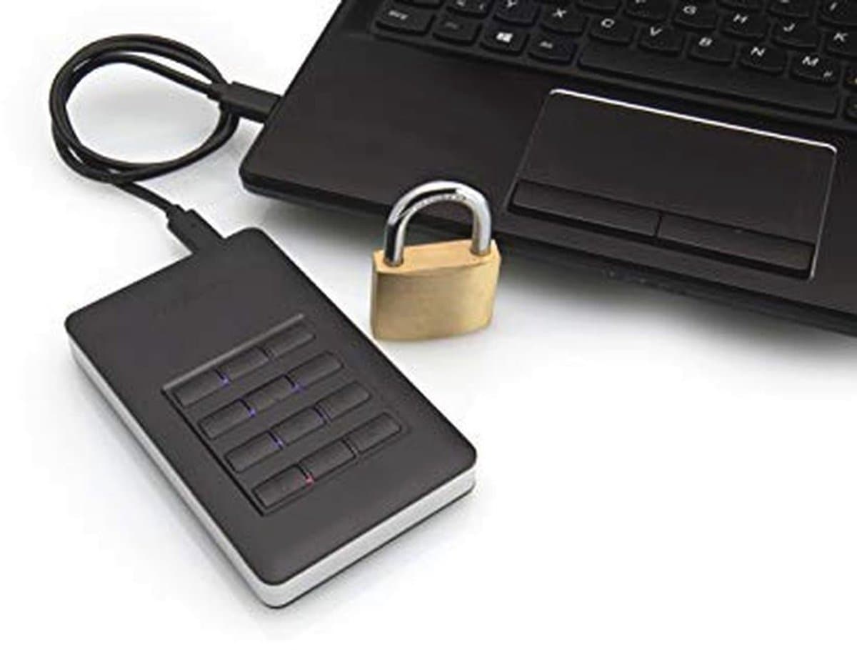 Draagbare Harde Schijf 1TB met AES 256-bits Beveiliging en Ingebouwd Toetsenblok