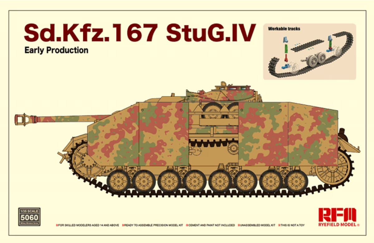 Rye Field Model Modelbouwpakket Militaire voertuigen - 5060 Sd.Kfz. 167 StuG IV Early Production Plastic - 1:35 - Modelbouw