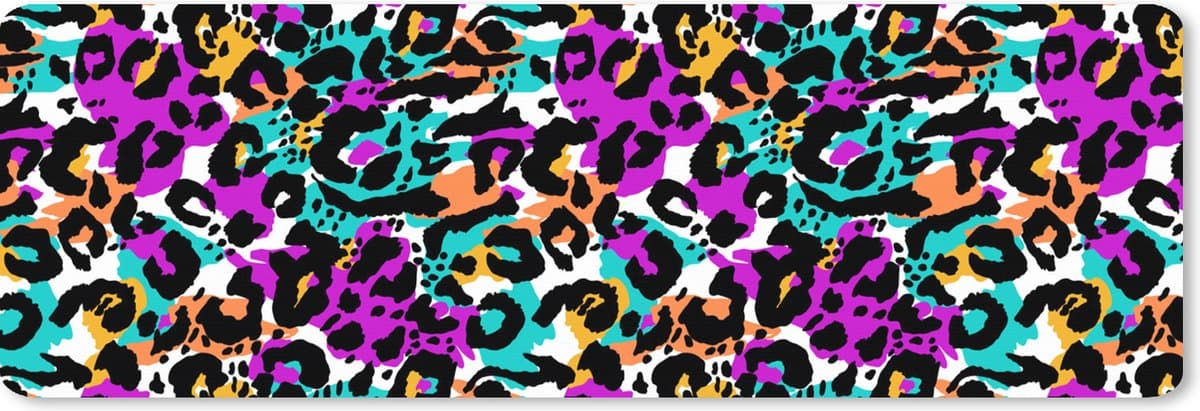 Muismat XXL 90x30 cm - Bureau onderlegger - Bureau mat Dierenprint - Panter - Vlekken - Bureaumat - Gaming mousepad xl - Bureaulegger groot - Computer deskmat