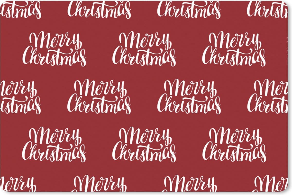 Muismat XXL 120x80 cm - Bureau onderlegger - Bureau mat Quotes - Christmas - Patronen - Rood - Wit - Bureaumat - Gaming mousepad xl - Bureaulegger groot - Computer deskmat - Kerst - Cadeau - Kerstcadeau voor mannen en voor vrouwen
