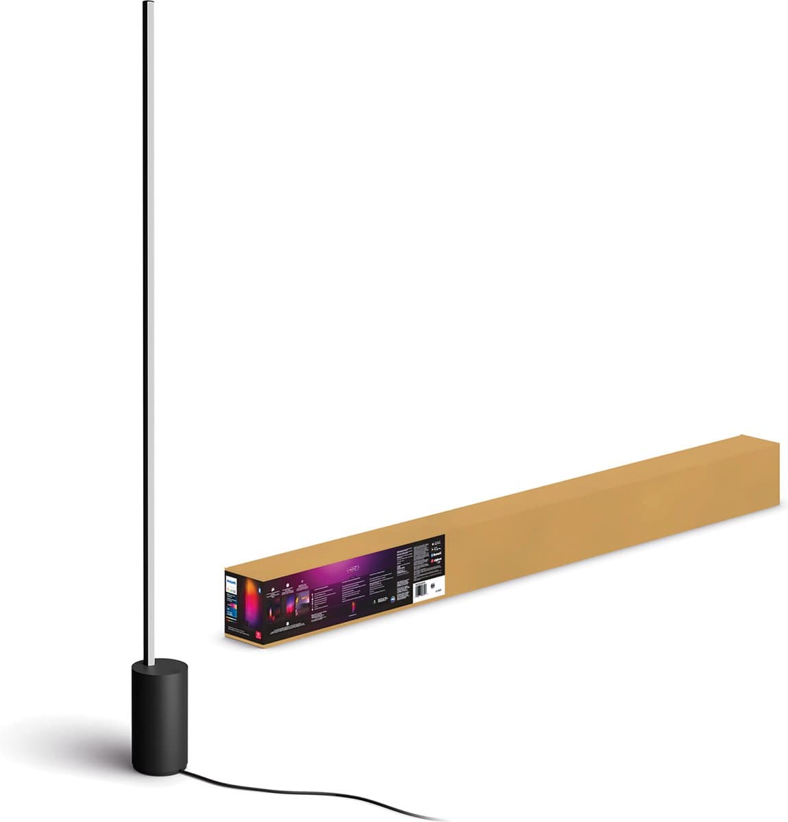 Philips Hue Gradient Signe vloerlamp - wit en gekleurd licht - zwart