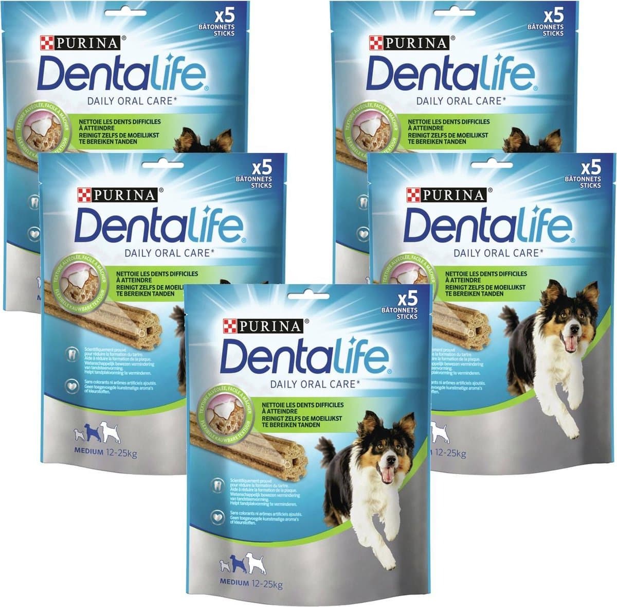 Dentalife Daily Oral Care Medium - Hondensnack - 5 x 5 sticks