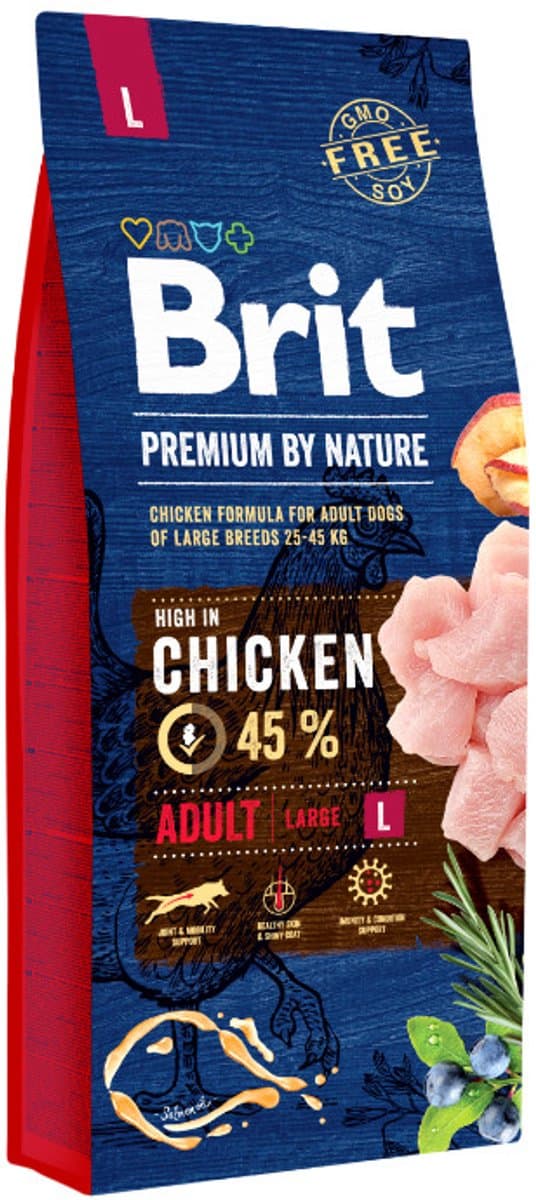 Brit premium adult large 15kg hondenvoer