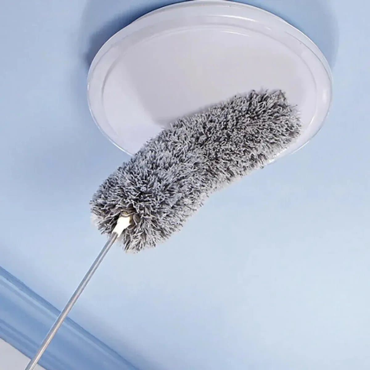Lichtgewicht, uitschuifbare microvezelstofzuiger, 280 cm lang, flexibele kop, elektrostatische ontlading.