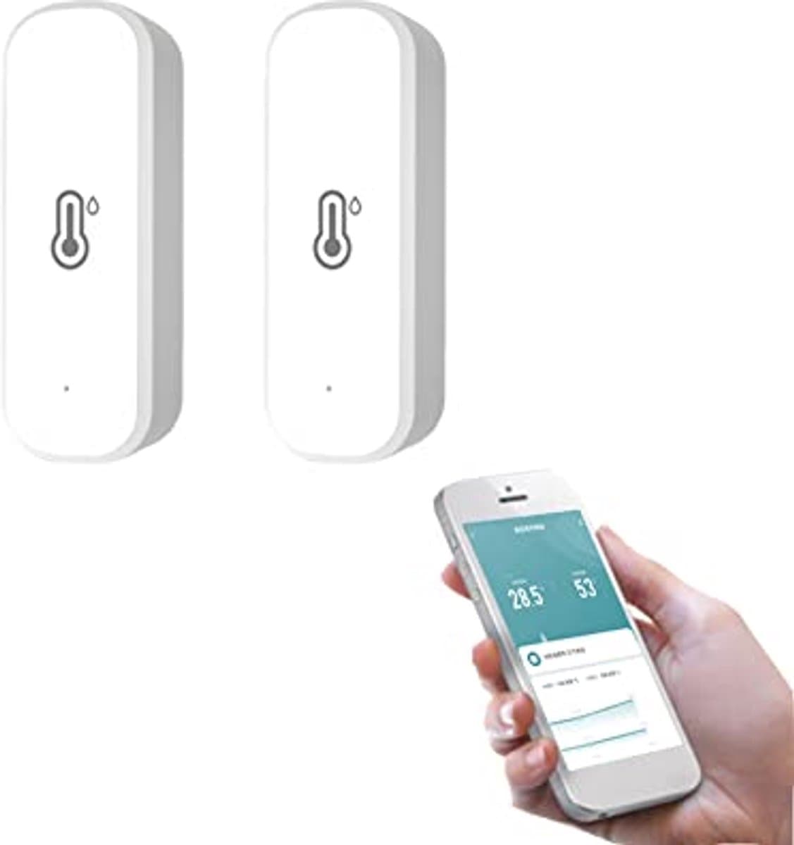 Slimme Hygrometer en Thermometer Sensor voor Thuis - WiFi Temperatuur en Vochtigheid Monitoring