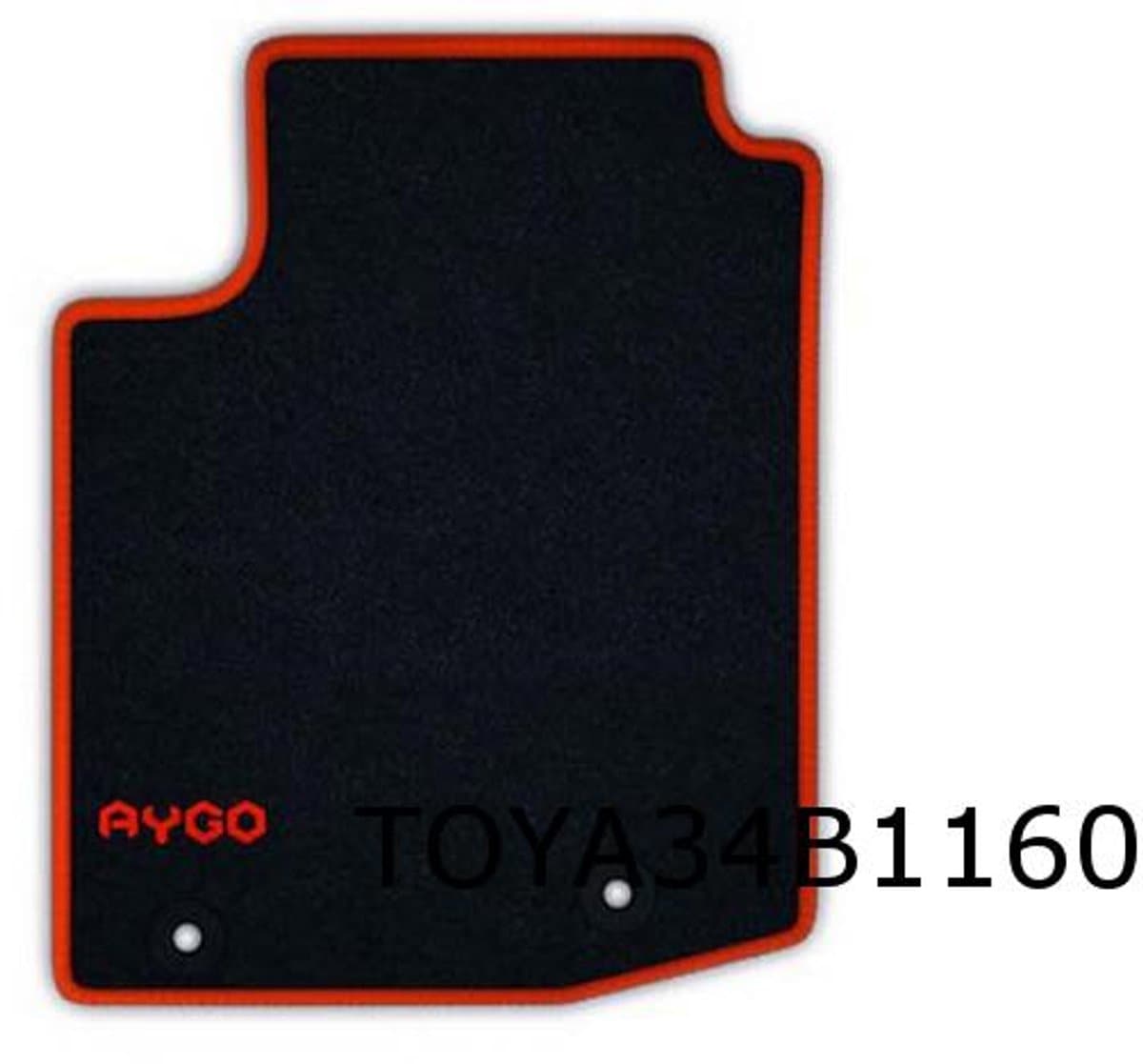 Toyota Aygo mattenset (4x) 'velours' (Orange Twist) Origineel! PZ41090355FO