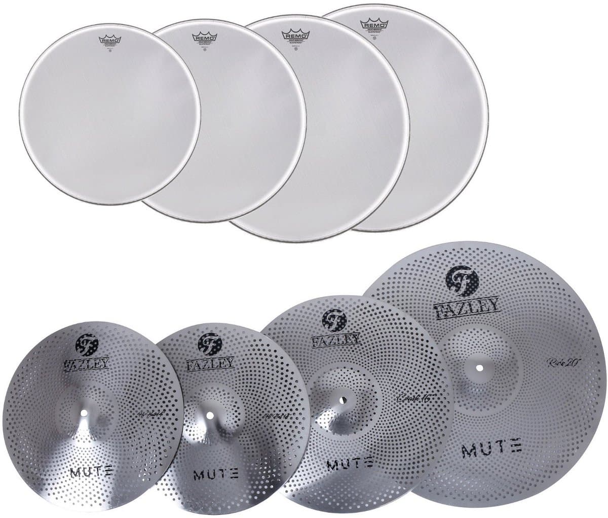 Remo Silentstroke vellenset + Fazley MUTE bekkenset
