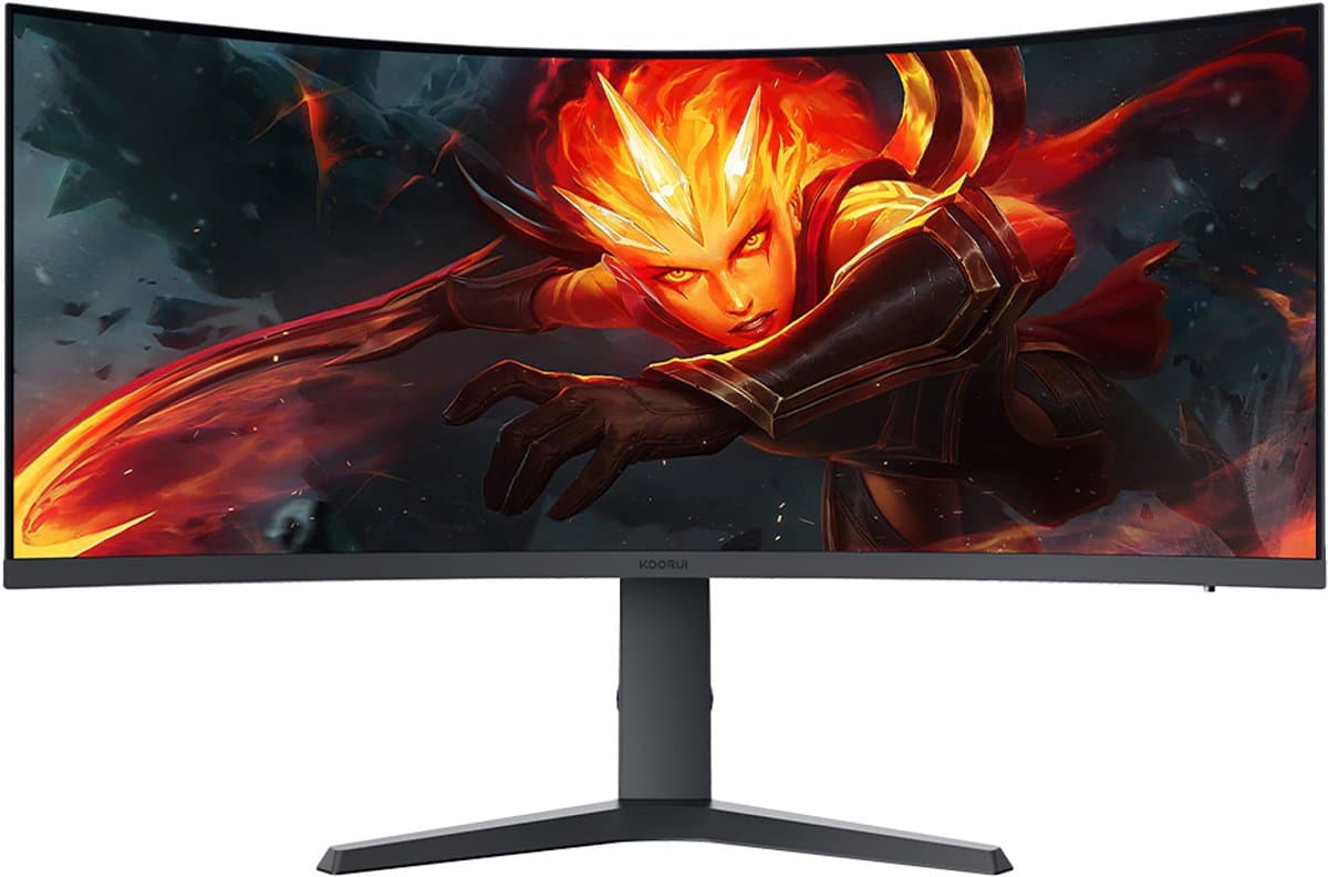 Koorui G3441VC - UltraWide QHD VA Curved Gaming Monitor - 34 Inch 21:9 - 180 Hz - 1 ms