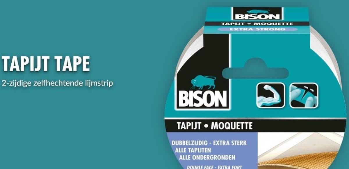 Bison tapijttape extra strong - 10 meter