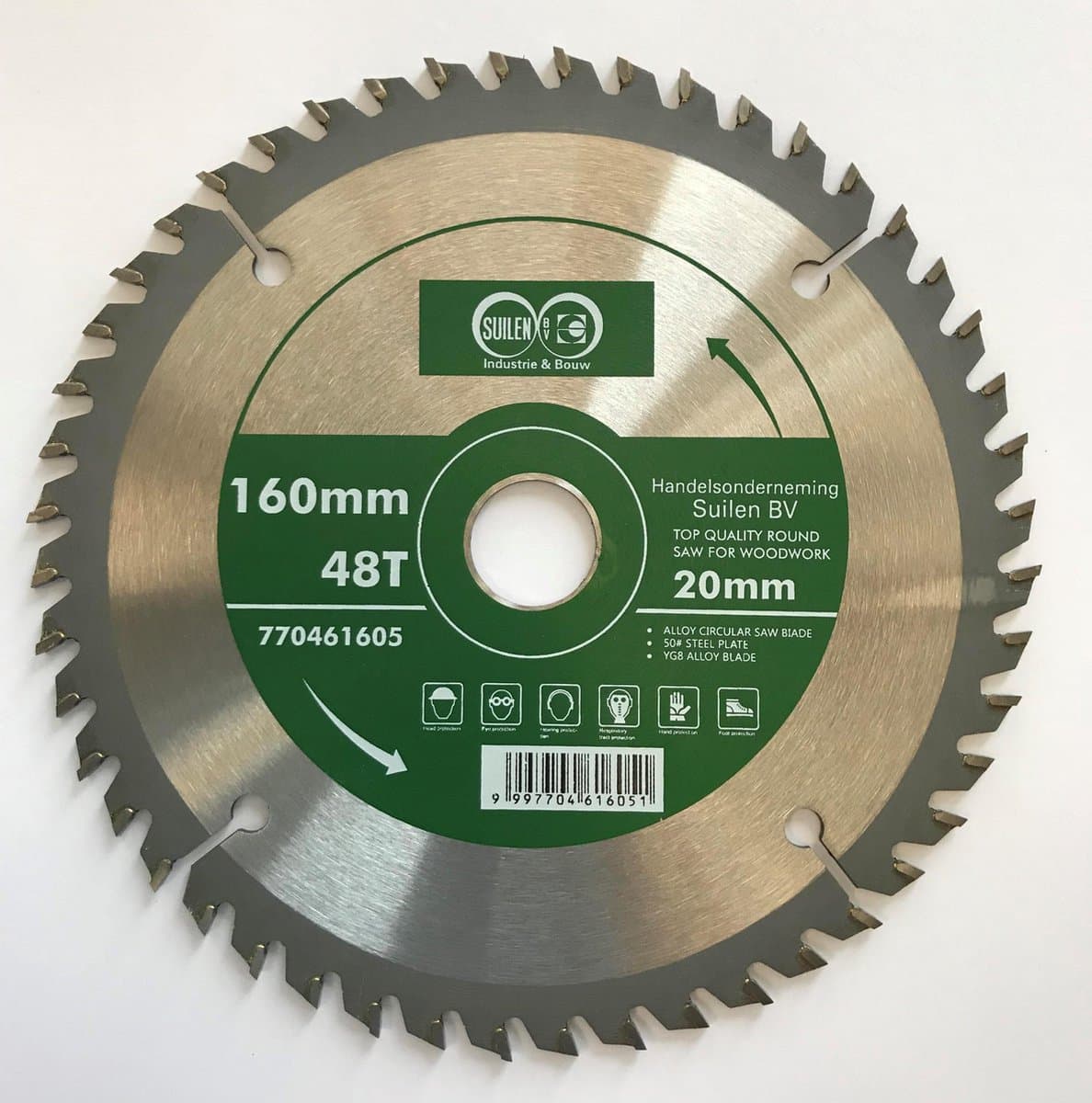 Suilen Zaagblad voor hout 160 mm 48 tanden asgat 20 mm
